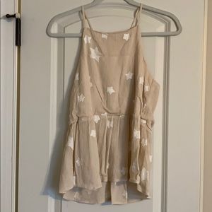 Star peplum tank